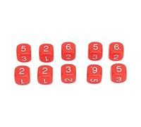 Generic Dice Rouges, Dice 16 Mm 16 Mm Coin Rond Polyédral Set 20pcs 6 Faces. (Rouge)