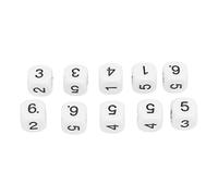 Generic Dice Rouges, Dice 16 Mm 16 Mm Coin Rond Polyédral Set 20pcs 6 Faces. (White)