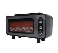 Generic Diffuseur D'arômes D'huiles Essentielles de Flamme, Humidificateur USB 200 ML pour la Maison, Le Spa, Le Yoga, Lumière LED 7 Couleurs pour L'atmosphère de la Chambre à Coucher, Matériau ABS