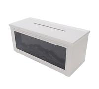 Generic Diffuseur de Flamme, Humidificateur de Cheminée Calme 280 Ml pour Chambre à Coucher pour le Bureau (WHITE)