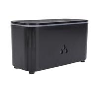 Generic Diffuseur D'huiles Essentielles D'Humidificateur D'incendie avec 7 Lumières de Couleur, Machine D'aromathérapie Ultrasonique Silencieuse, Humidificateur à Effet de Flamme (Noir)