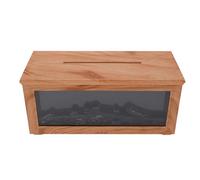 Generic Diffuseur d'Huiles Essentielles Effet Cheminée, 280 ml Brumisateur Ultrasonique 7 Couleurs Silencieux Imitation Flamme Bois avec Minuterie (Lumière)