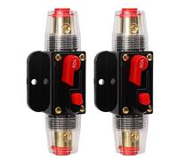 Generic Disjoncteur à Réinitialisation Manuelle 12 V-24 V pour Systèmes Marins et de Voiture avec Cosses de Batterie de Support (60A)