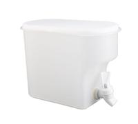 Generic Dispensateur de Boissons en Plastique, Distributeur de Boissons 3,5 L Pp Blanc Grand Couvercle de Couvercle Fraîcheur Dispens pour les Fêtes avec un Robinet pour Réfrigérateur, étagère,