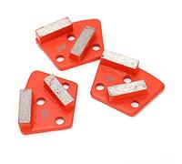 Generic Disque de Broyage en Diamant, Chaussures de Broyage en Diamant Polissage en Béton 60# 3pcs Chaussures de en en Béton Trapézoïde pour Broyeur en