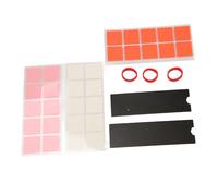 Generic Dissipateur Thermique en Cuivre M.2 SSD, Conduction Thermique Rapide pour Console de Jeu D'ordinateur Portable, Graphène en Laiton, 20 X Tampons en Silicone, 10 X Bandes, 3 Anneaux