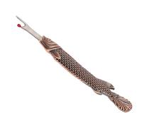 Generic Dissolvant de Fil de Couture en Alliage de Zinc en Forme de Poisson Vintage, Outil de Couture Polyvalent pour Divers Matériaux, pour un Usage Quotidien, 5,1 X 0,3" (bronze rouge)