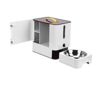 Generic Distributeur Automatique de Nourriture pour Chien et Chat, Alimentation Chronométrée, Organisateur de Collations de Grande capacité pour la Maison et L'extérieur, en Plastique 28.2x19.3x27cm