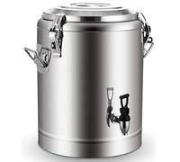 Generic Distributeur de boissons isotherme en acier inoxydable - Isolation chaude et froide 20 heures, robinet pour thé, eau, café, boissons glacées - 20 l