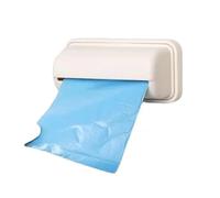 Generic Distributeur de sacs poubelle, plastique, 1 pièce, support mural, pas de perforation nécessaire, organisateur peu encombrant, recharge facile, solution de rangement polyvalente