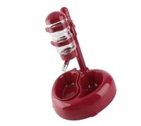 Generic Distributeur d'eau Debout Réglable en Forme de Cœur pour Chats et Chiens, Kit de Bol Distributeur Automatique en Plastique pour Propriétaires d'animaux de Compagnie (Bourgogne)