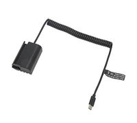 Generic DMW DCC17 Coupleur CC Type C vers DMW BLK22 Adaptateur d'alimentation de Batterie Factice Prend en Charge QC PD pour Appareil Photo S5 GH5M2 GH6 Modèle Applicable ABS Ignifuge Métal 1,6 Oz