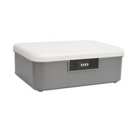 Generic Document Organizer Boîte avec Verrouillage, Multifonctionnel Boîte de Stockage de Documents Compartimentée à Quatre Chiffres à Quatre Chiffres avec Mot de Passe pour le Bureau (GRAY)