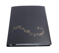 Generic Dolder en Partition, Feuilles de Musique 4 Pages Expander 52 Pages Capacité Détachable A4 Feet Music Music Binder avec Conception de Boucle Détachable pour le Violoncellade pour Violon de