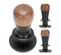Generic Doseur à café Manuel avec Poignée Ergonomique en Noyer et Retour Sonore pour un Usage Professionnel et Domestique, Base en Acier Inoxydable (58MM)