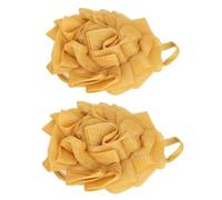 Generic Douche Pouf, Douche Loofah Mailles Ménage Hommes Femmes Back Lavage Lavage de Nettoyage de Nettoyage Bal Balle 2pcs Loofah Mou pour Salle de Bain