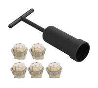 Generic Douille de Culot D'ampoule G9 Durable avec Outil de Retrait D'anneau de Douille, Support de Lampe en Céramique Résistant à la Température, Paquet de 5 Adaptés aux Projecteurs