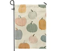 generic Drapeaux de jardin en forme de citrouille moderne d'automne 30,5 x 45,7 cm pour l'extérieur, automne cool coloré botanique standard vertical en lin pour maison, plante avant, cour, pelouse
