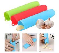 Generic DSP001 éplucheur d'ail en silicone ; Lot de 3 ; Tube d'épluchage d'ail ; Silicone de qualité alimentaire, sans BPA, pas de décoloration, agréable au toucher.