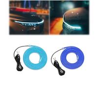 Generic Dynamic Scan Start Up Hoodbeam Kit 2pcs,Car Hood LED Strip Lights Turn Signal (Ice Blue+Blue)