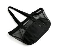 Generic Écharpe de Transport pour Chat à Côtés Souples, Sangle Réglable pour Petits Animaux de Compagnie, Voyage Noir 44x26x25cm