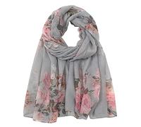 Generic Écharpe longue imprimée pour femme - Foulard musulman - Écharpe d'été fine - Écharpe en soie - Écharpe chère en soie, beige, taille unique