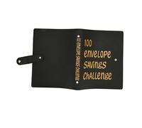 Generic Économie d'économie d' ' 'argent étanche PU Leather A5 Budget Budget pour une Gestion Efficace des Finances pour les Enfants et les Adultes (BLACK)