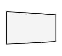 Generic Écran de Projection Blanc Léger et Portable sans Plis pour Film de Camping en Plein Air, Rideau de Projecteur 16:9 Facile à Installer pour Projection Avant/arrière (120 Pouces (104,3 X 59,1