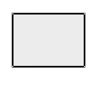 Generic Écran de Projection Blanc Portable sans Plis 4:3, Pliable pour Film de Camping en Plein Air, fabriqué en Tissu Polyester Synthétique 60 X 100 Pouces (72 Pouces)