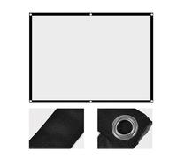 Generic Écran de Projection Blanc Portable sans Plis 4:3, Pliable pour Film de Camping en Plein Air, fabriqué en Tissu Polyester Synthétique 60 X 100 Pouces (84 Pouces)