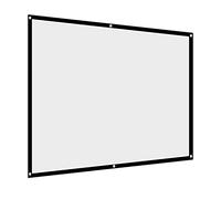 Generic Écran de Projection Blanc Portable sans Plis 4:3, Pliable pour Film de Camping en Plein Air, fabriqué en Tissu Polyester Synthétique 60 X 100 Pouces (100 Pouces)