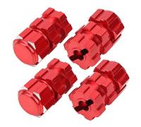 Generic Écrous D'adaptateur Hexagonaux de Haute qualité de 17 Mm, Moyeux de Roue Cannelés, Combinateur D'extension Fiable pour Voiture MAXX 1/10 RC, Aluminium Léger, 4 Paquets (Rouge)