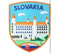 Generic Écusson brodé à repasser ou à coudre Motif Slovaquie Bratislava 7,6 cm Idéal pour vestes, chapeaux, sacs à dos, chemises, casquettes, loisirs créatifs, grands écussons cadeaux
