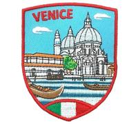 Generic Écusson brodé à repasser ou à coudre Motif Venise Italie 7,6 cm Idéal pour vestes, chapeaux, sacs à dos, chemises, casquettes, écussons cadeaux DIY Taille L