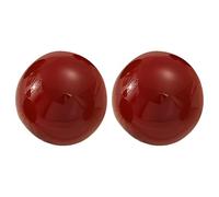 Generic Élégantes boucles d'oreilles à tige rouges, style boule ronde, revêtement en émail brillant, légères, 2 x 2 x 1,2 cm, idéales pour les occasions quotidiennes et formelles