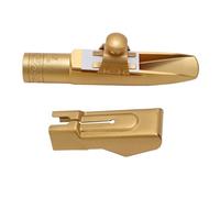 Generic Embouchure de Saxophone Ténor Sib, Embout de Rechange en Laiton Taille 7, avec Capuchon pour la Pratique, Son Riche et Son concentré Brillant