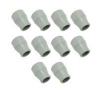 Generic Embouts de Béquille de Rechange, 10 Embouts de Canne en Caoutchouc de 22 Mm de Diamètre Intérieur, Rainure Profonde Antidérapante, Bonne ténacité pour Béquilles Pliantes