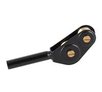 Generic Embouts de Guidage de Canne à Pêche à Double Anneau de Poulie de qualité, Pointe de Guidage de Canne à Pêche à Double Rouleau en Alliage Antirouille pour Lignes Lourdes, Noir (5,0 mm)