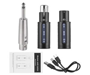 Generic Émetteur et Récepteur XLR de Microphone sans Fil 2,4 G avec Batterie Rechargeable, Connexion Stable, Latence <5 Ms pour les Performances de Rue, Léger et Portable