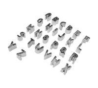 Generic Emporte-Pièces Alphabet en Acier Inoxydable, Emporte-Pièces Durables pour la Pâtisserie DIY, Style Lettres Majuscules pour Biscuits, Gâteaux, Chocolats, 26 pour les Amateurs de Pâtisserie