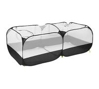Generic Enclos à Poulet Portable Pliable avec Couvercle en Filet Transparent pour Poule, Canard, Lapin, Poulailler pour Petits Animaux Facile à Nettoyer pour Jouer en Extérieur, Noir 68,90 X 33,46 X