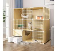 Generic Enclos pour petits animaux - Cage d'intérieur pour chinchilla, grande taille - Avec bac à litière - Parc amovible en fil métallique - Taille : 75 x 49 x 127 cm - Sagesse (111 x 49 x 127 cm)