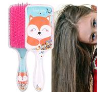 Generic Enfants Enfants Peigne Peigne Massage en Plastique Cheveux Bouclés Cheveux Raides Secs pour les Mouillés (renard bleu)