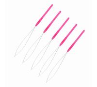 Generic Enfile-boucle de Traction avec Poignée en Plastique, Aiguille Légère et Durable avec Micro-perles pour Application D'extension de Cheveux, Outil D'extension de Cheveux (3)