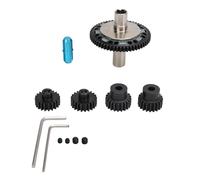 Generic Engrenage de Moteur RC, Ensemble d'engrenages RC Anti-brouillage 57T 0.8mod à Pantoufles en Acier trempé avec Arbre de Sortie en Alliage d'aluminium pour Voitures 1/8 (Bleu Clair)