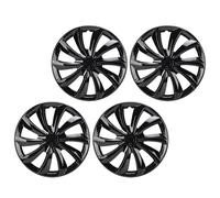 Generic Enjoliveur de Roue Universel 15 Pouces pour 500 V40 pour Clio pour 208, Lot de 4 Enjoliveurs de Roue à Clipser, Mise à Niveau élégante, Excellent Matériau ABS (Black)