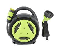 Generic Enrouleur de Tuyau d'arrosage Rétractable, Enrouleur de Tuyau d'eau Domestique Portable de 39,4 Pieds avec Buse de Pulvérisation, Transport à la Main pour l'arrosage du Jardin, le Lavage