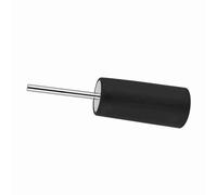Generic Ensemble Brosse de Toilette et Bidon de Nettoyage en Profondeur en Acier Inoxydable, Support de Piston Durable avec Poils Robustes pour la Maison, Nettoyage de Salle de Bain Léger et (Black)