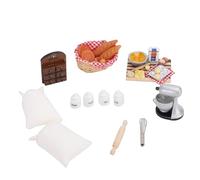 Generic Ensemble D'accessoires de Cuisine Miniatures Exquis pour Maison de Poupée 1:12 avec Batteur sur Socle et Rouleau à Pâtisserie pour des Affichages de Pièce Réalistes, Mini Objets pour Cuisine