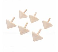 Generic Ensemble de 12 Toupies en Bois, Jouets Gyroscopiques Inachevés à Peindre pour Un Plaisir Créatif, Idéal pour Les Jeux de Famille et Les Fêtes, en Bois Massif Naturel (12 pièces)